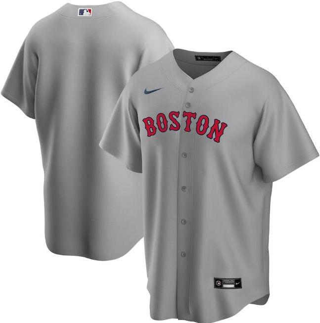 Men's Boston Red Sox Grey Cool Base Stitched Jersey